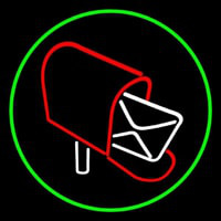 Mailbo  Red Logo With Green Circle Neon Sign