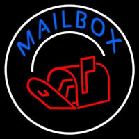Mailbo  With Logo Circle 1 Neon Sign