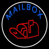 Mailbo  With Logo Circle Neon Sign