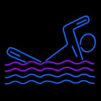 Man Swimming Neon Sign