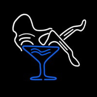 Martini Glass Girl Neon Sign