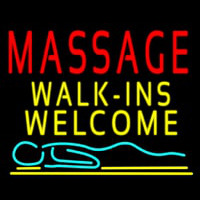 Massage Walk Ins Welcome Neon Sign