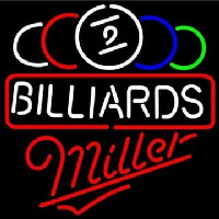 Miller Ball Billiards Pool Beer Neon Sign