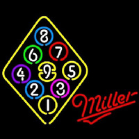 Miller Ball Billiards Rack Pool Neon Sign