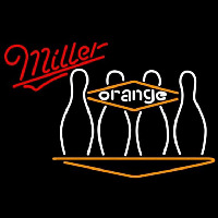 Miller Bowling Orange Beer Sign Neon Sign