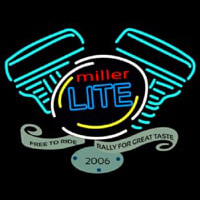 Miller Lite Free To Ride Rally For Great Taste Neon Sign
