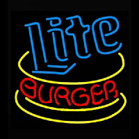 Miller Lite Hamburger Neon Sign