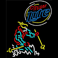 Miller Lite Logo Skier Neon Sign