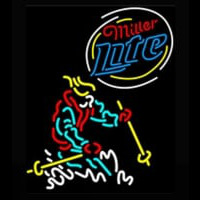 Miller Lite Logo Skier Neon Sign
