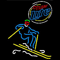 Miller Lite Skier Neon Sign