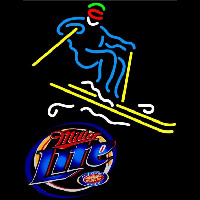 Miller Lite with Skier Neon Sign