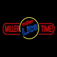 Miller Time Long Beer Neon Sign