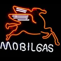 Mobil Gas & Oil Neon Sign
