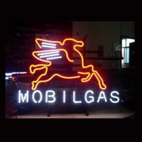 Mobilgas Oil Neon Sign