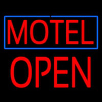 Motel Block Open Neon Sign