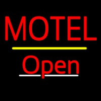 Motel Open Yellow Line Neon Sign