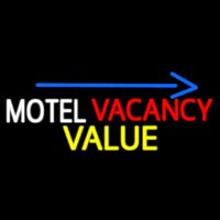 Motel Vacancy Value With Arrow Neon Sign