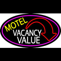 Motel Vacancy Value With Arrow Neon Sign