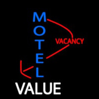 Motel Vacancy Value With Arrow Neon Sign