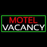 Motel Vacancy With Green Neon Sign