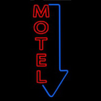 Motel With Down Arrow Neon Sign