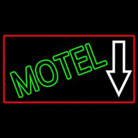 Motel With Down Arrow Neon Sign