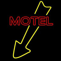 Motel With Down Arrow Neon Sign