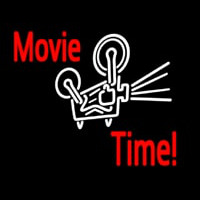 Movie Time With Logo Neon Sign