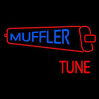 Muffler Tune With Red Logo Neon Sign