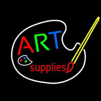 Multi Color Art Supplies With Brush 1 Neon Sign