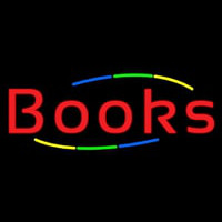 Multi Colored Books Neon Sign