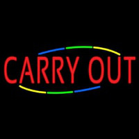 Multi Colored Carry Out Neon Sign