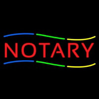 Multi Colored Notary Neon Sign