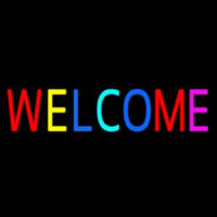 Multi Colored Welcome Bar Neon Sign