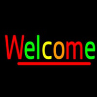 Multi Colored Welcome Neon Sign