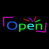 Multicolor Color Open Neon Sign