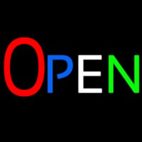 Multicolor Open 1 Neon Sign