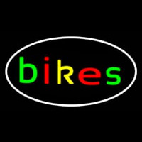 Multicolored Bikes With Border Neon Sign