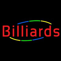 Multicolored Deco Style Billiards Neon Sign