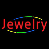 Multicolored Deco Style Jewelry Neon Sign