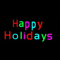 Multicolored Happy Holidays Neon Sign