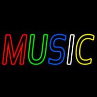 Multicolored Music Neon Sign