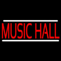 Music Hall White 1 Neon Sign