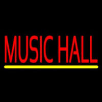 Music Hall White 2 Neon Sign
