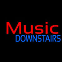 Music Red Downstairs Blue 2 Neon Sign