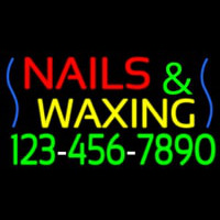 Nails And Wa ing With Phone Number Neon Sign