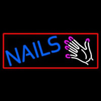 Nails With Hand Logo Neon Sign