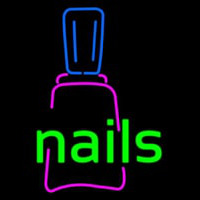 Nails With Nail Logo Neon Sign