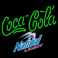 Natural Light Coca Cola Green Beer Sign Neon Sign