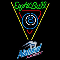 Natural Light Eightball Billiards Pool Beer Sign Neon Sign